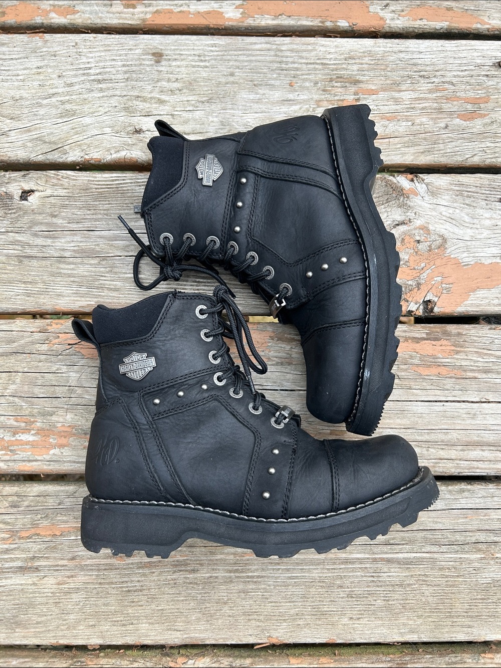 Harley-Davidson Black Women's Combat Moto Boots - Picture 2 of 8
